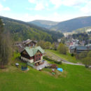 letecký pohled na Špindl